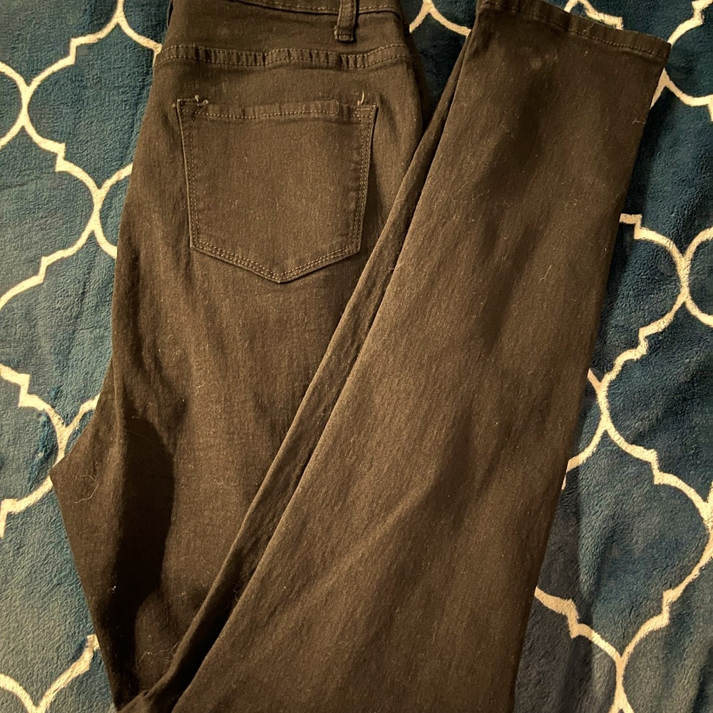 Fashion Nova Black Distressed Jeans